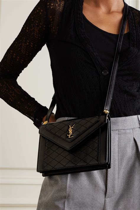 saint laurent quilted leather shoulder bag